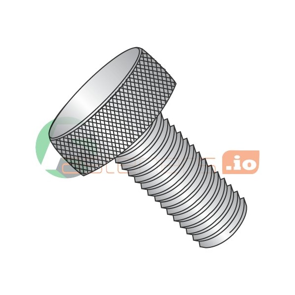Newport Fasteners Thumb Screw, #8-32 Thread Size, Round, Passivated 303 Stainless Steel, 0.203 in Head Ht, 5/8 in Lg 130375 - main